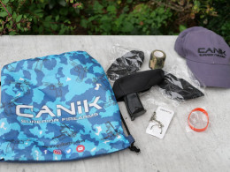 Lot PROMOTIONNEL - CANIK - Casquette - Porte Clef - Housses Pistolet - Ruban CAMO - Bracelet - Sac !   Avec 3 Housses, I - Armes Neutralisées