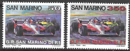 SAN MARINO - 1983 - AUTO - G.P. FORMULA 1 - SERIE 2 VALORI -NUOVA MNH** ( YVERT 1078\9 - MICHEL 1282\3- SS 1123\4) - Nuevos