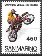 SAN MARINO - 1984 - MOTOCROSS - NUOV0 MNH** ( YVERT 1094 - MICHEL 1300- SS 1141) - Unused Stamps