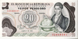 COLOMBIE - 20 Pesos Oro 1982 UNC - Kolumbien
