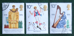 British Cultural Traditions Dance Mi 715-716 718 1976 Used Gebruikt Oblitere ENGLAND GRANDE-BRETAGNE GB GREAT BRITAIN - Used Stamps