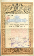Staatsschuldverschreibung - 1000 Gulden - 1868 - Wien - Banca & Assicurazione