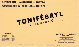 BUVARD & BLOTTER -  Pharmacie - TONIfébryl _ Laboratoire ELERTE - Aubervilliers (Seine) - Produits Pharmaceutiques