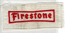 écusson , étiquette, Tissus De Vêtement : Sigle FIRESTONE . - Spitzen Und Stoffe