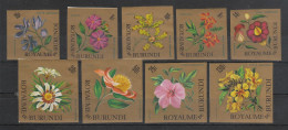 Burundi 1966**, Blumen, Ungez., Sukkulente / Burundi 1966, MNH, Flowers, Imperf., Succulent - Cactusses