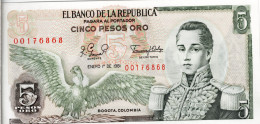 COLOMBIE - 5 Pesos Oro 1981 UNC - Kolumbien