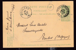 671/40 - Archive Louis MASELIS Roulers -  Entier Postal Armoiries FEXHE LE HAUT CLOCHER 1904 - Signé Roberti , Fermier - Cartes Postales 1871-1909