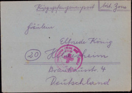 603663 | Jugoslawien, Kriegsgefangenenpost POW Aus Dem Lager Belgrad Senjak  | -, -, - - OC38/54 Belgian Occupation In Germany