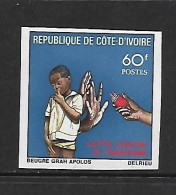 COTE D'IVOIRE 1980    LUTTE CONTRE LE TABAGISME NON DENTELE  YVERT N°537 NEUF MNH** - Drogen