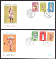 Suriname Republiek / Surinam Republic FDC E031 A&B Traditional Dancingcostumes (1979) - Suriname