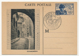 FRANCE - CHAMBERY - Carte Locale Journée Du Timbre 1945 Affr Louis XI - Giornata Del Francobollo