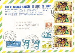 Brazil Air Mail Cover Sent To Germany 24-11-1988 Topic Stamps - Aéreo