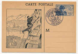 FRANCE => Carte Locale "Journée Du Timbre" 1946 - GRENOBLE - Covers & Documents
