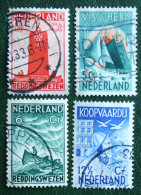Zeemanszegels NVPH 257-260 (Mi 262-265) 1933 Gestempeld / USED NEDERLAND / NIEDERLANDE - Gebruikt