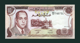 # # # Banknote Marokko (Morocco) 10 Dirham 1985 (P-57) UNC # # # - Maroc