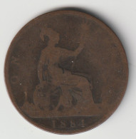 GREAT BRITAIN 1884: 1 Penny, KM 755 - D. 1 Penny