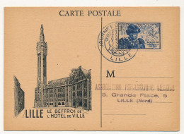 FRANCE => LILLE - Carte Locale "Journée Du Timbre" 1945 Timbre Louis XI - Covers & Documents