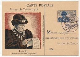 FRANCE => GAP - Carte Officielle "Journée Du Timbre" 1945 Timbre Louis XI - Lettres & Documents