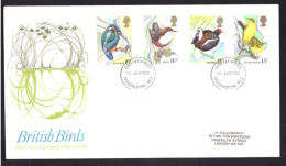 Great Britain / Groot Brittannië FDC 817 T/m 820 Birds Nature Animals (1980) - 1971-1980 Decimal Issues