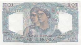 Billet 1000 F Minerve Et Hercule Du 17-2-1949 FAY 41.25 Alph. Q.530 - 1 000 F 1945-1950 ''Minerve Et Hercule''