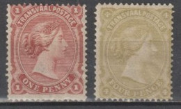 AFRIQUE DU SUD / TRANSVAAL - 1878 - YVERT N°62+64 * MH - COTE = 65 EUR - Transvaal (1870-1909)