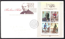 Great Britain / Groot Brittannië FDC Block 2 Rowland Hill (1979) - 1971-1980 Decimale  Uitgaven