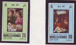 NEW HEBRIDES 311-312,unused,Christmas 1971 (**) - Unused Stamps