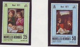 NEW HEBRIDES 311-312,unused,Christmas 1971 (**) - Ungebraucht