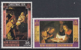 NEW HEBRIDES 401-402,unused,Christmas 1974 (**) - Ongebruikt