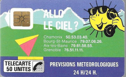 CARTE-PUBLIC-1988-F 25-SO2-50U- N°Série Pe 0671-ALLO LE CIEL-UTILISEE-TBE/LUXE - 1988