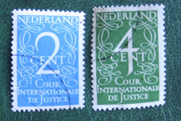 Dienst Cour Internationale De Justice NVPH D25-D26 D 25 (Mi 25-26) 1950 Gestempeld / Used NEDERLAND / NIEDERLANDE - Officials