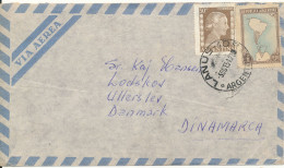 Argentina Air Mail Cover Sent To Denmark 5-10-1954 - Covers & Documents