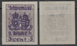 Austria Hungary Italy KUK K.u.K Feldpost Miltary Post OCCUPATION 1918 Ortspostmarke St DANIELE DEL FRIULI 3 C SASSONE 47 - Oostenrijkse Bezetting