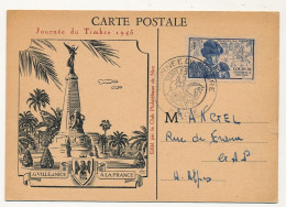 FRANCE => NICE - Carte Locale "Journée Du Timbre" 1945 Timbre Louis XI - Briefe U. Dokumente