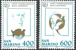 SAN MARINO - 1985 - ANNO GIOVENTU' - SERIE 2 VALORI - NUOVA MNH** ( YVERT 1115\6 - MICHEL 1321\2 -  SS 1162\3) - Unused Stamps