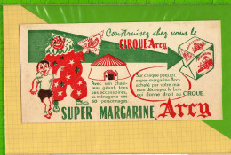 Buvard & Blotting Paper : Super Margarine CIRQUE ARCY  Clown - Produits Laitiers