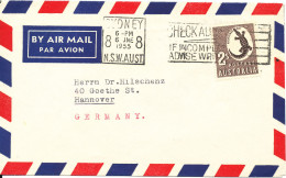 Australia Air Mail Cover Sent To Germany Sydney 6-6-1955 Single Franked - Storia Postale