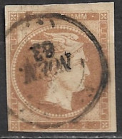 GREECE 1861 Large Hermes Head Paris Print 2 L Bistre Vl. 2 Coarse Print Vl. 2 E - Oblitérés