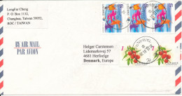 Taiwan Air Mail Cover Sent To Denmark 11-01-2020 Topic Stamps - Storia Postale