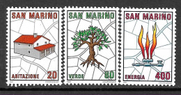 SAN MARINO - 1981 - PIANO REGOLATORE- SERIE 3 VALORI - NUOVA MNH** ( YVERT 1034\6 - MICHEL 1237\9 -  SS 1079\81) - Ungebraucht