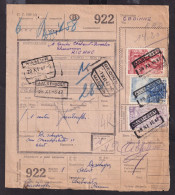 DDFF 574 - Timbre Chemin De Fer S/ Bulletin D'Expédition - Gare De AALST OOST 1947 - Pantoufles De Schrijver à ALOST - Dokumente & Fragmente