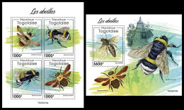 TOGO 2023 MNH Bees Bienen M/S+S/S – IMPERFORATED – DHQ2404 - Abeilles