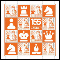 NIGER 2023 MNH Emanuel Lasker Chess Schach M/S – IMPERFORATED – DHQ2404 - Echecs