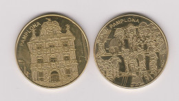 PAMPLONA - AYUNTAMIENTO ENCIERRO  (DORADA)  Medalla Turística SC/UNC   DL-13.587 - Other & Unclassified