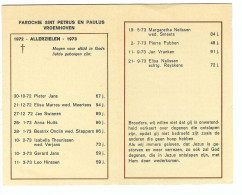 Prentje PAROCHIE ST PETRUS EN PAULUS  VROENHOVEN  ALLERZIELEN 1972-1973 - Religion & Esotérisme