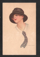 Illustrateur Nanni /  FEMME CHARME MODE CHAPEAU FASHION WOMEN  D3188 - Nanni