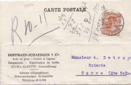 35660# GRANDE DUCHESSE CHARLOTTE CARTE POSTALE HOFFMANN SHAEDGEN Obl ESCH SUR ALZETTE 1926 Pour CORRE HAUTE SAONE - Briefe U. Dokumente