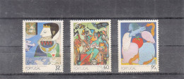 Portugal, Pintura Portuguesa Do Sec. XX, 1990, Mundifil Nº 1961 A 1963 Used - Gebraucht