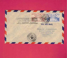 Lettre Par Avion De 1947 Pour La Martinique - YT N° 187 Et 191 - Storia Postale