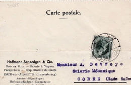 35665# GRANDE DUCHESSE CHARLOTTE CARTE POSTALE HOFFMANN SHAEDGEN Obl ESCH SUR ALZETTE 1928 Pour CORRE HAUTE SAONE - Lettres & Documents